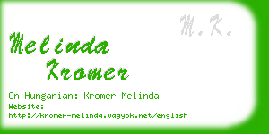 melinda kromer business card